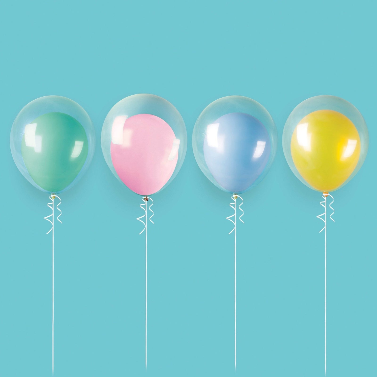 Double Stuffed Pastel Rainbow Balloons 12ct - Stesha Party