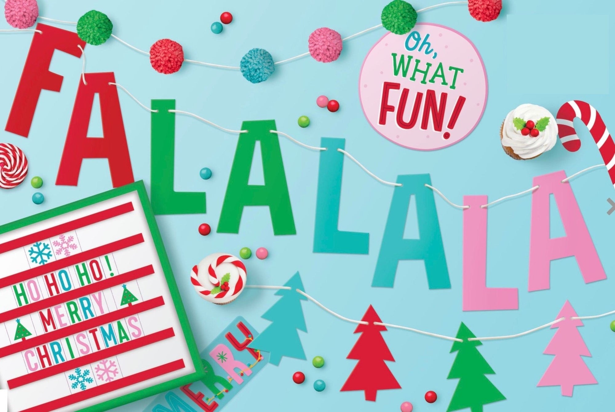 "Fa La La La" Christmas Banner - Stesha Party
