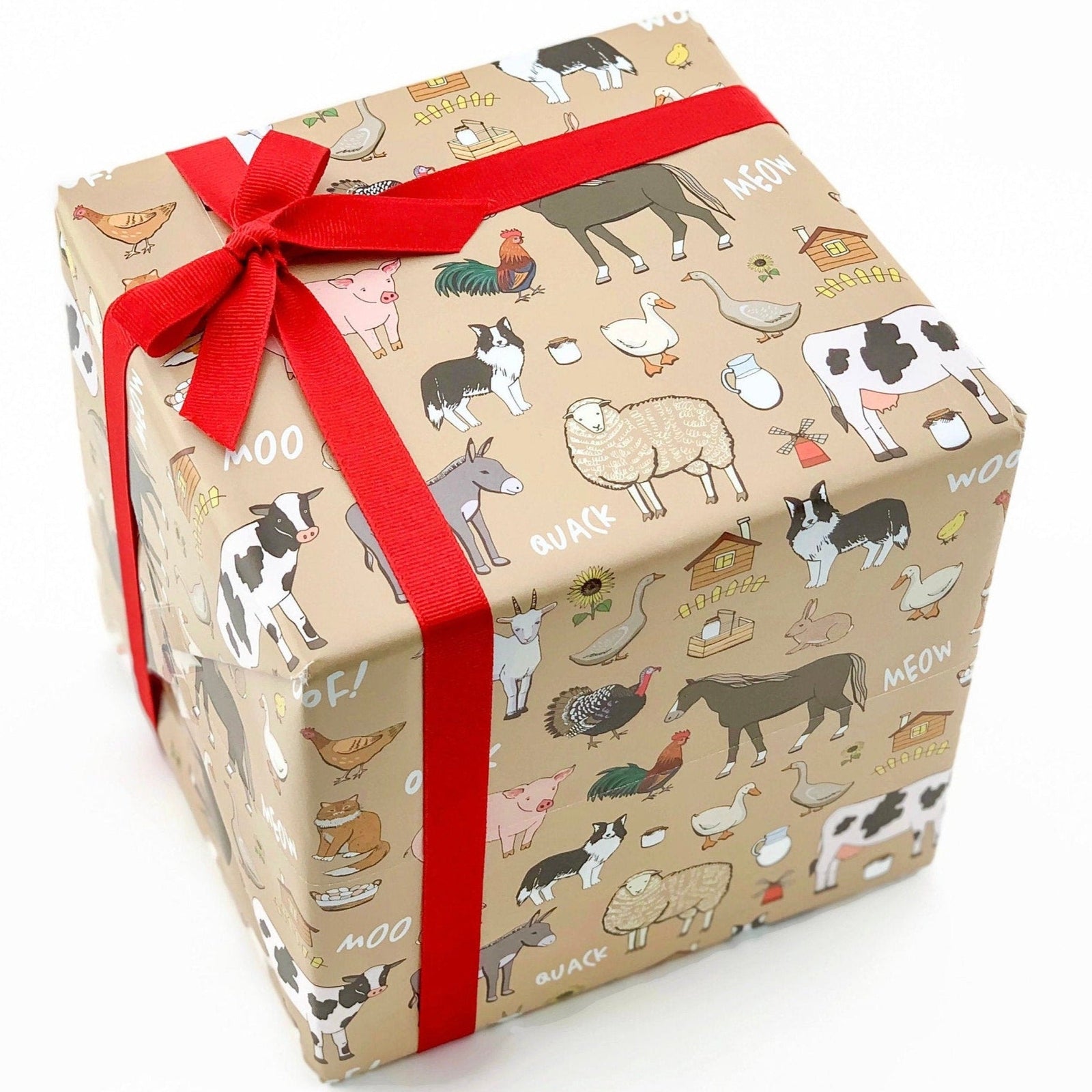 Farm Animals Gift Wrap - Stesha Party
