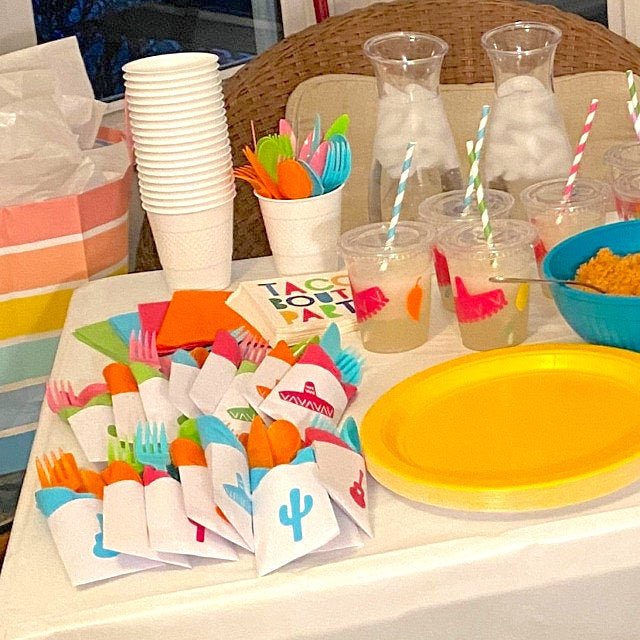 Fiesta Party Colorful Cutlery Bag Set - Stesha Party