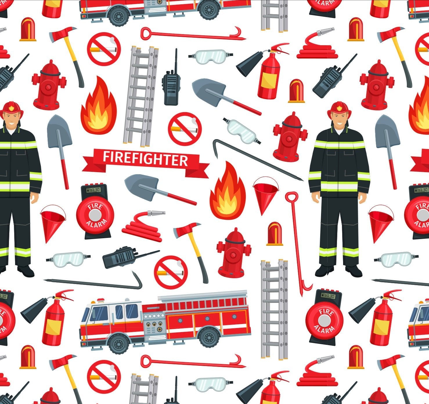 Firefighter Gift Wrap - Stesha Party