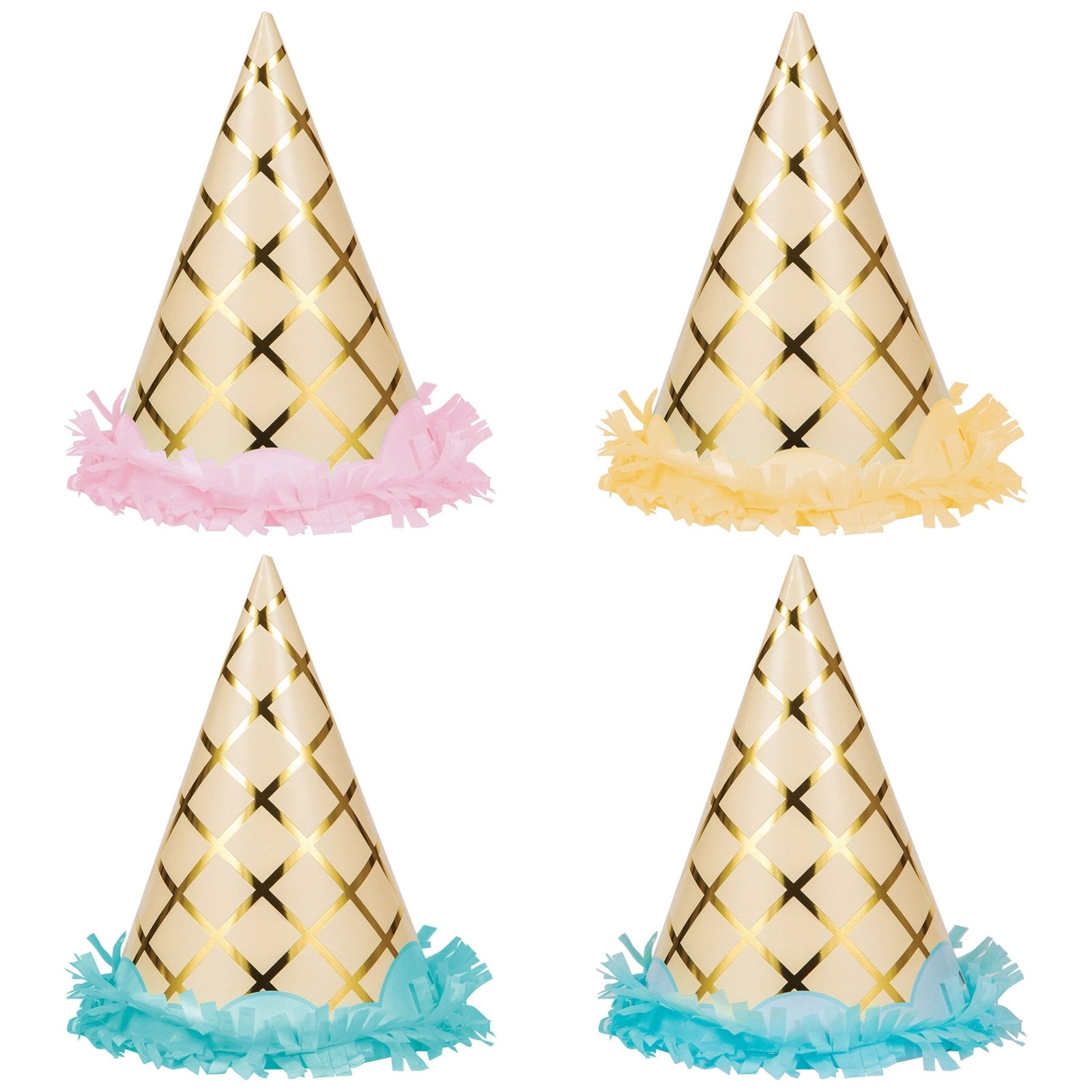 Fringe Ice Cream Party Hats - Stesha Party