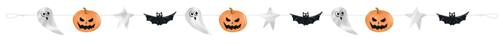 Ghost, Bat & Pumpkin Halloween Party Banner - Stesha Party