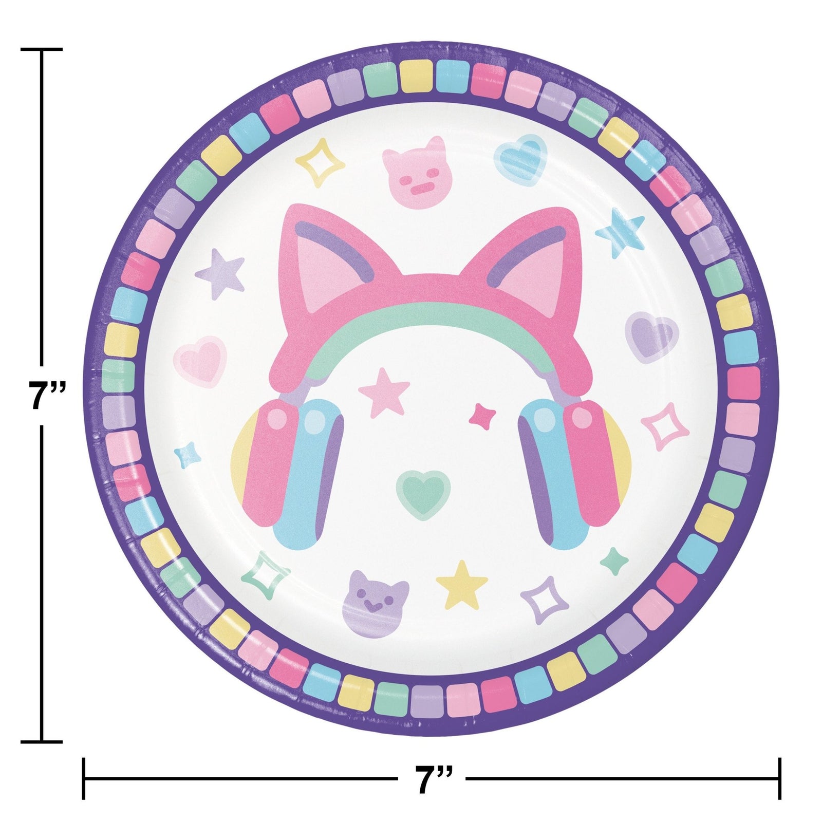 Girl Video Gaming Party Plates - Stesha Party