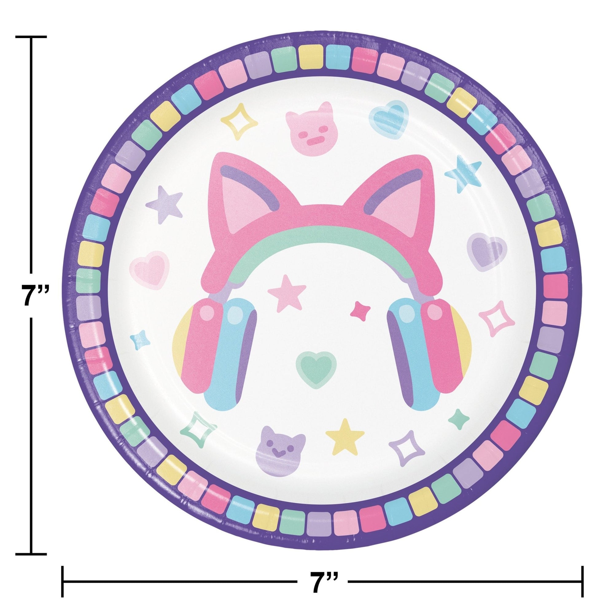 Girl Video Gaming Party Plates - Stesha Party