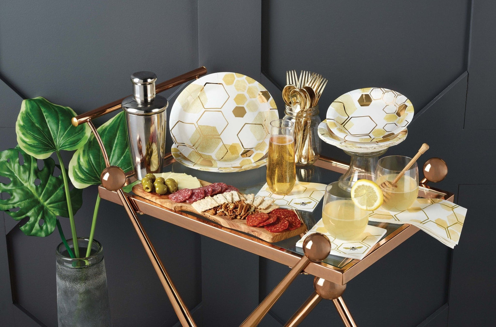 Gold Honeycomb Bee Party Pack - Stesha Party