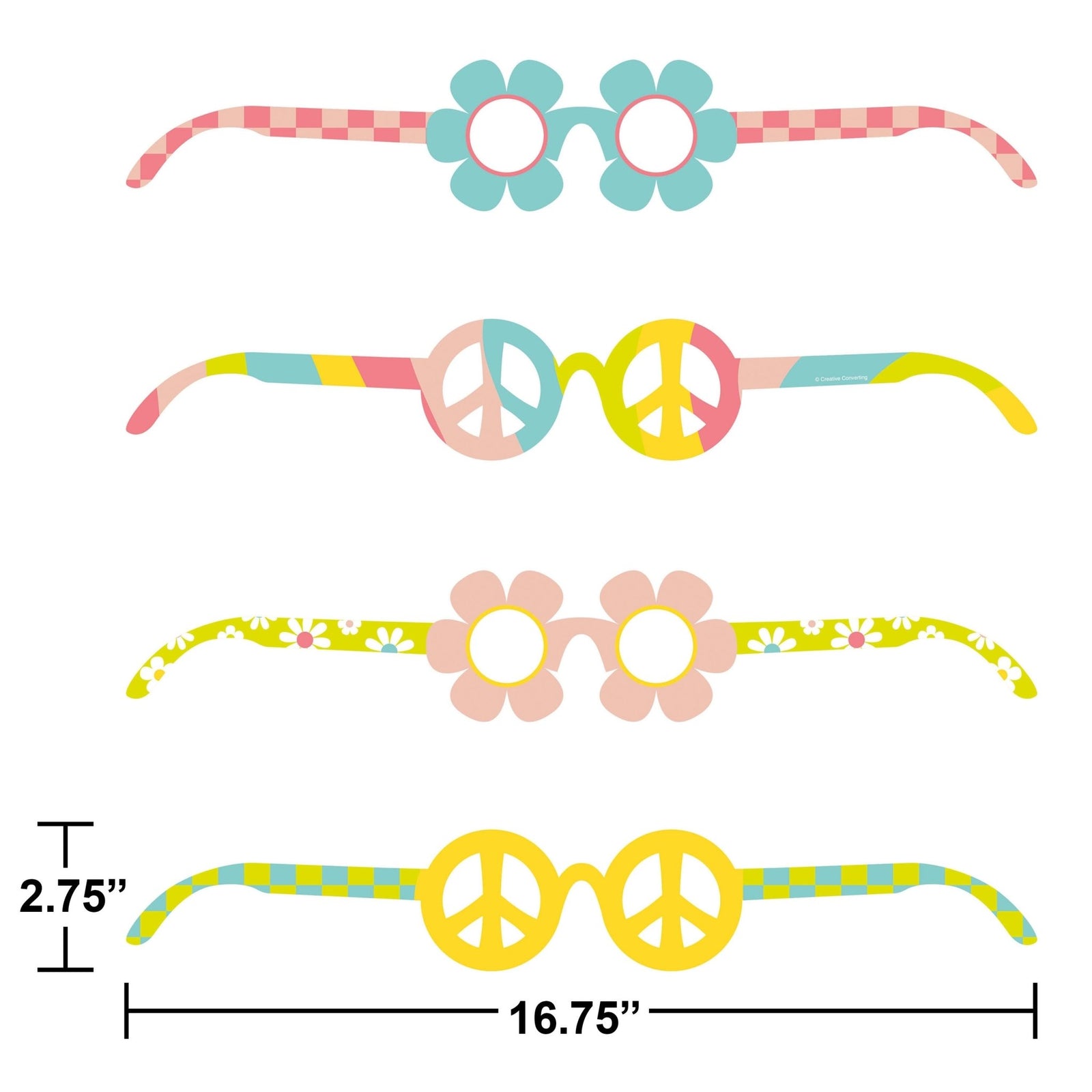 Groovy Birthday Favor Glasses - Stesha Party