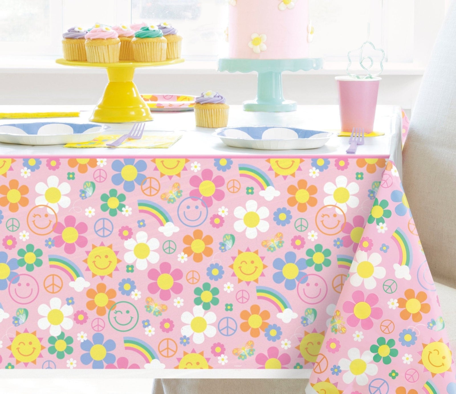 Groovy Party Plastic Tablecloth - Stesha Party