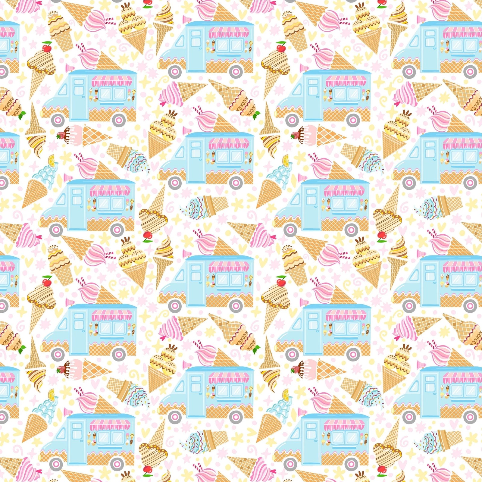 Ice Cream Truck Gift Wrap - Stesha Party