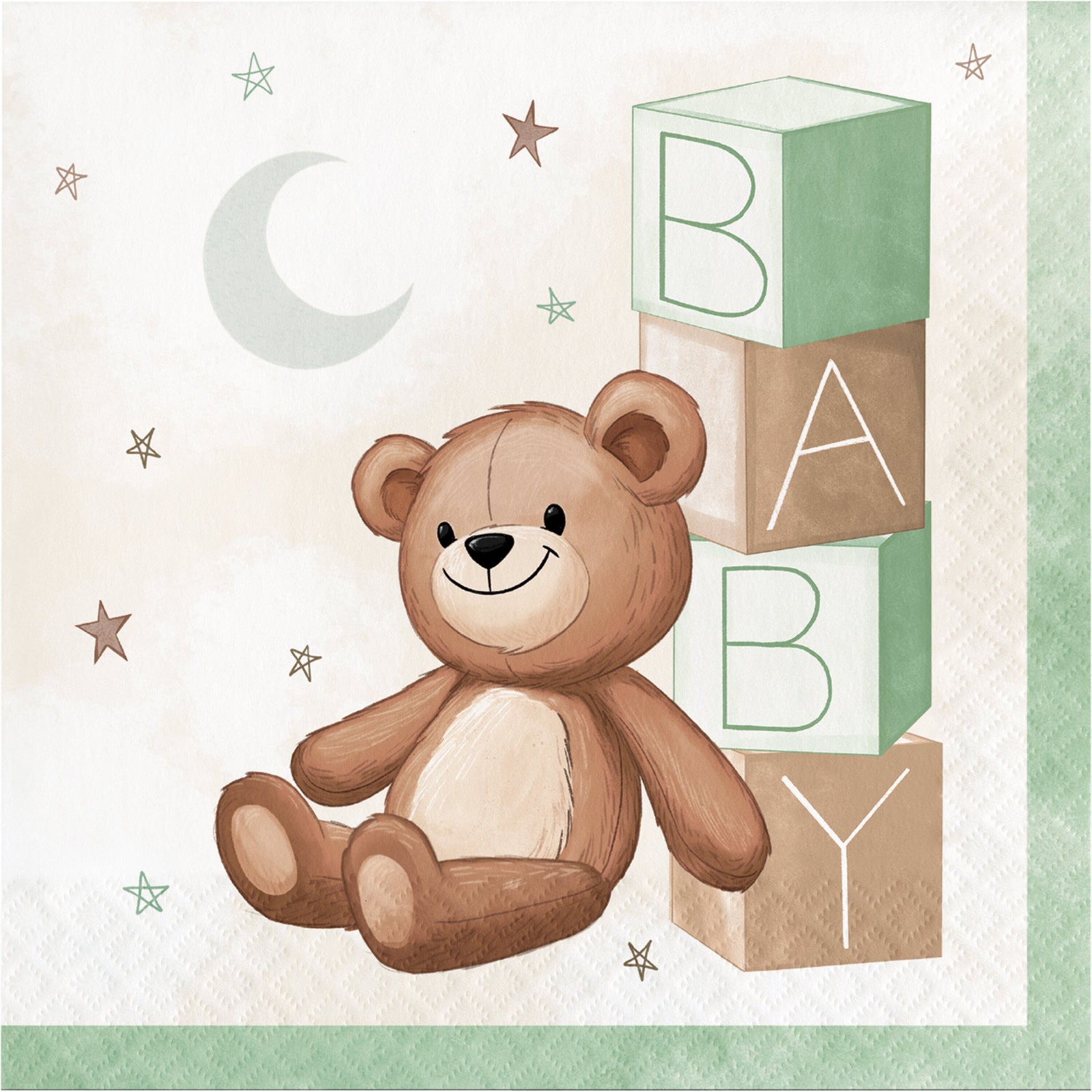 Teddy Bear Party Napkins - We Can Bearly Wait Party Supplies, Teddy Bear Baby Shower Napkins, Teddy Bear Baby Shower Decorations