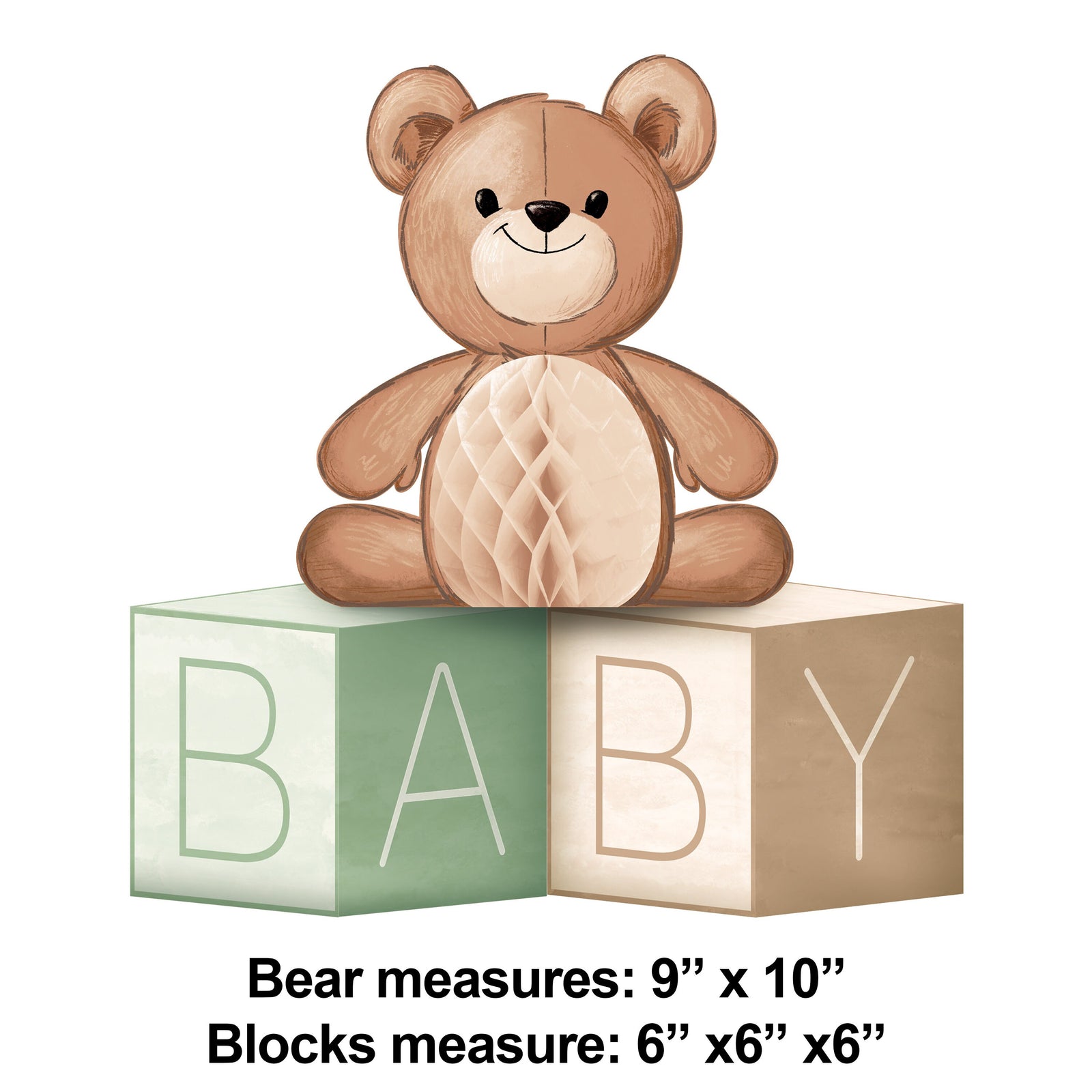 Teddy Bear Party Centerpiece - Baby Shower Centerpiece, Baby Blocks Party, Party Supplies, Teddy Bear Baby Shower Decorations, Shower Decor
