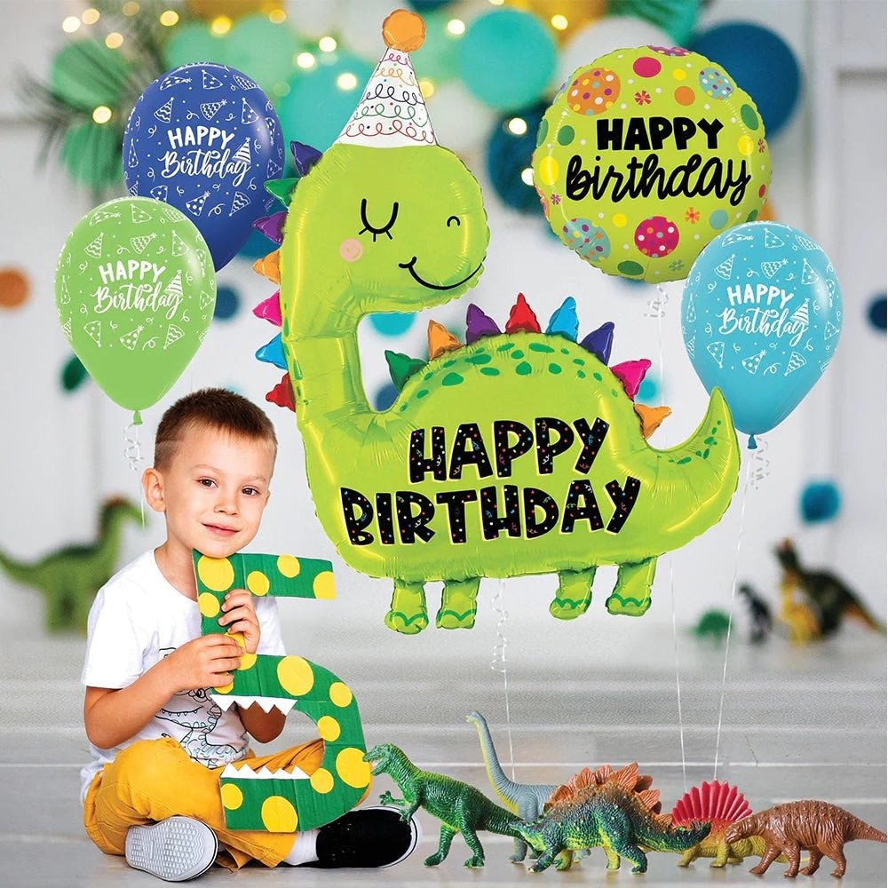 Kids Dinosaur Birthday Balloon - Stesha Party