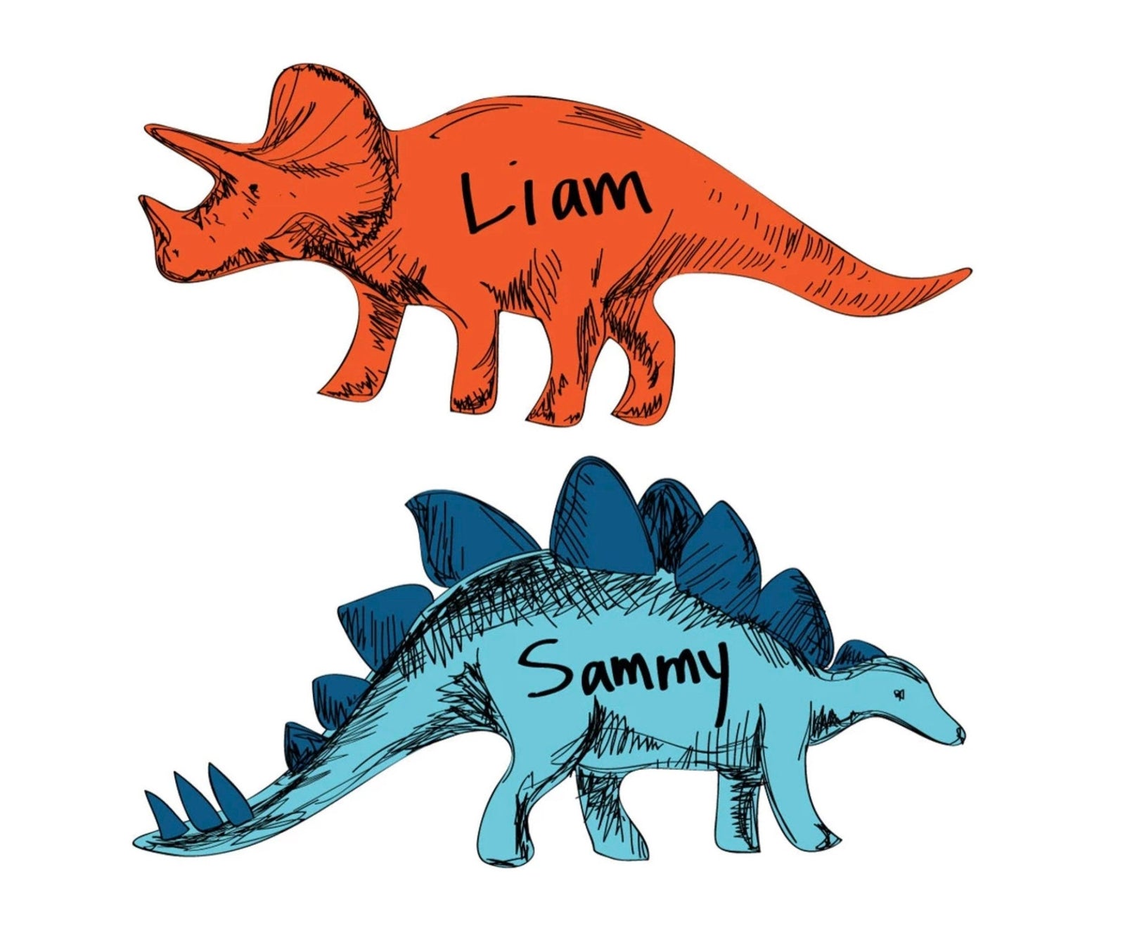 Large Dinosaur Party Stickers - Stesha Party