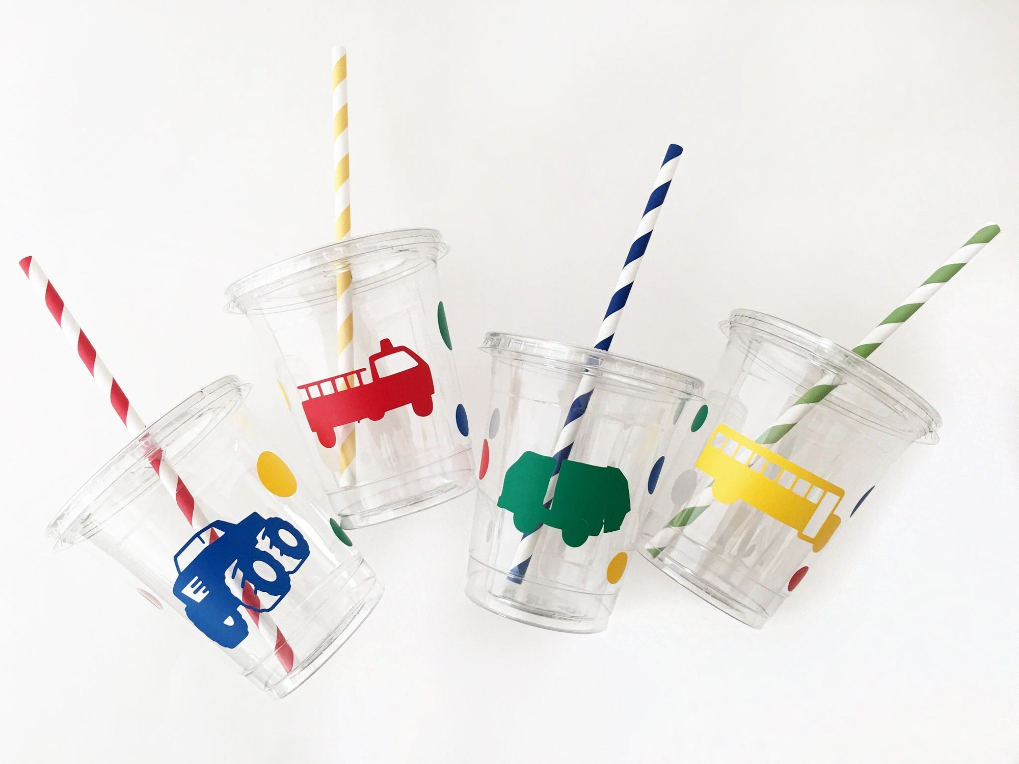 Lidded Transportation Party Cups - Stesha Party