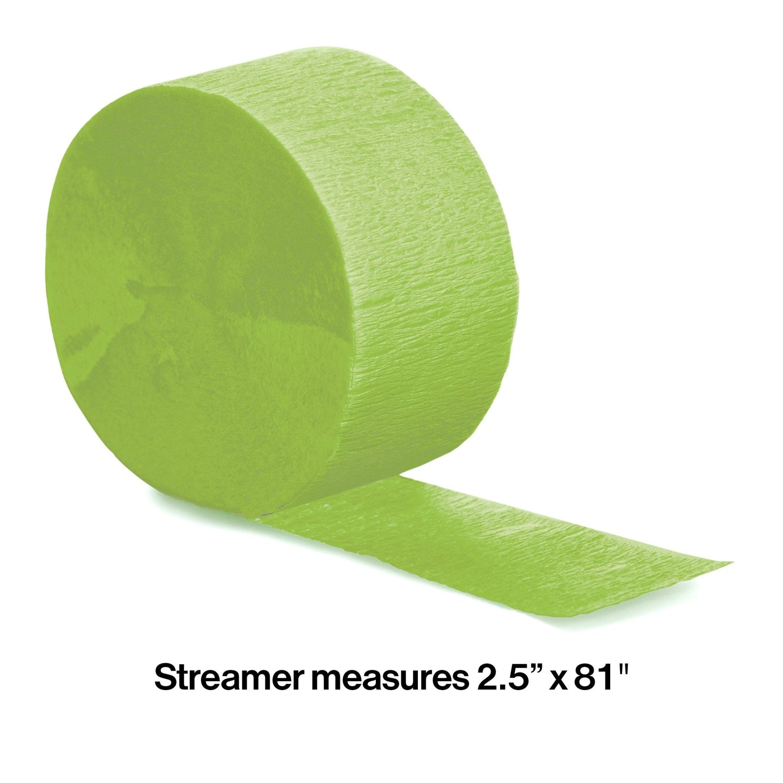 Lime Colored Party Streamer - Stesha Party
