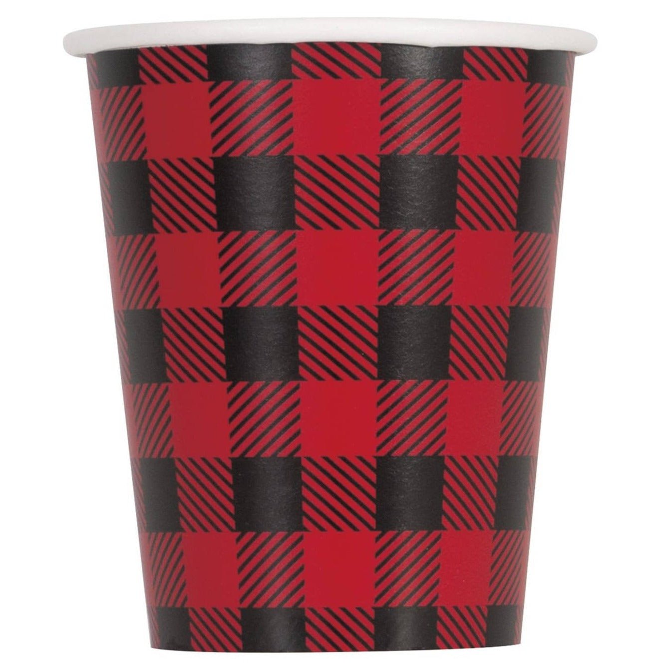 Lumberjack Buffalo Plaid Party Cups - Stesha Party