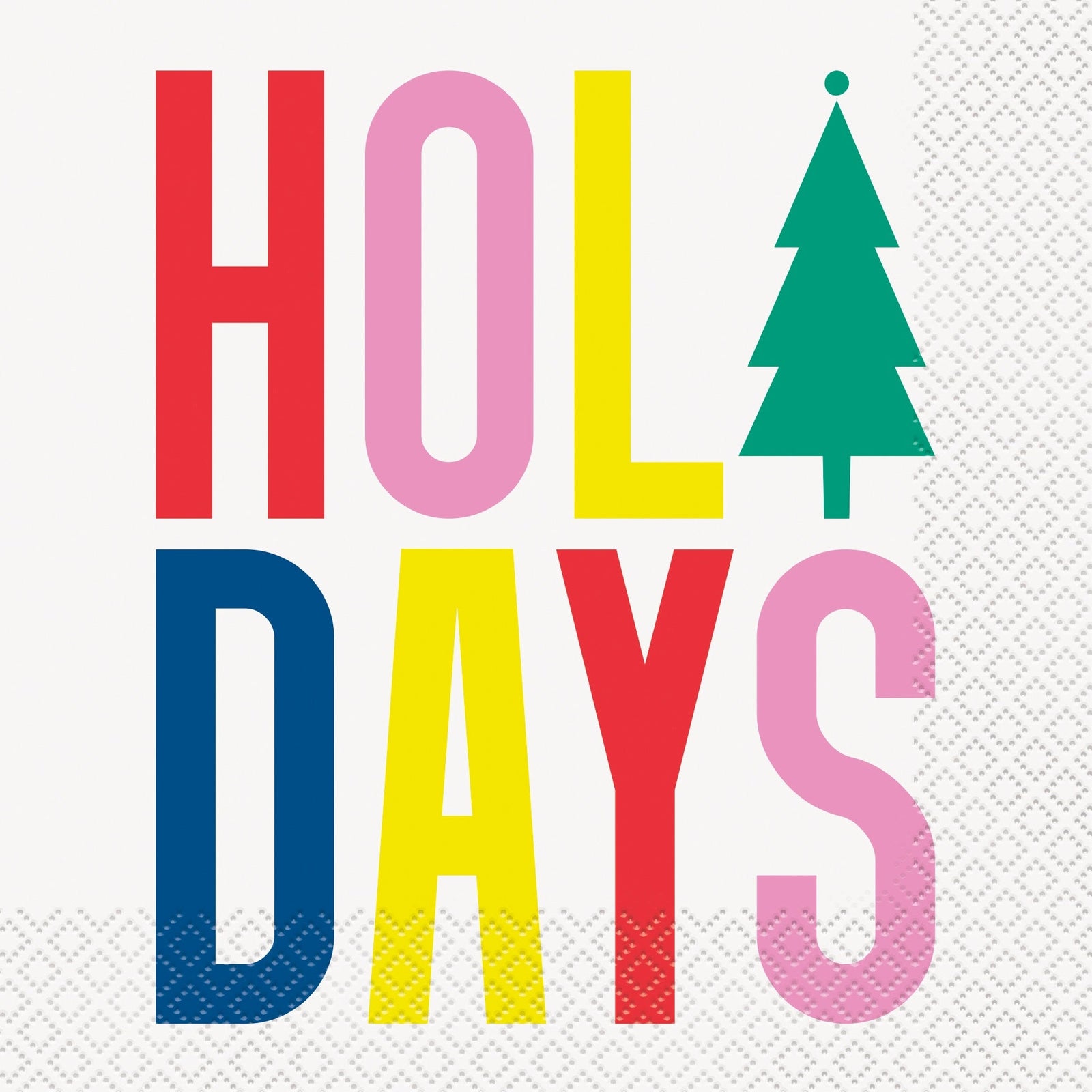 Merry & Bright Happy Holidays Napkins 16ct - Stesha Party