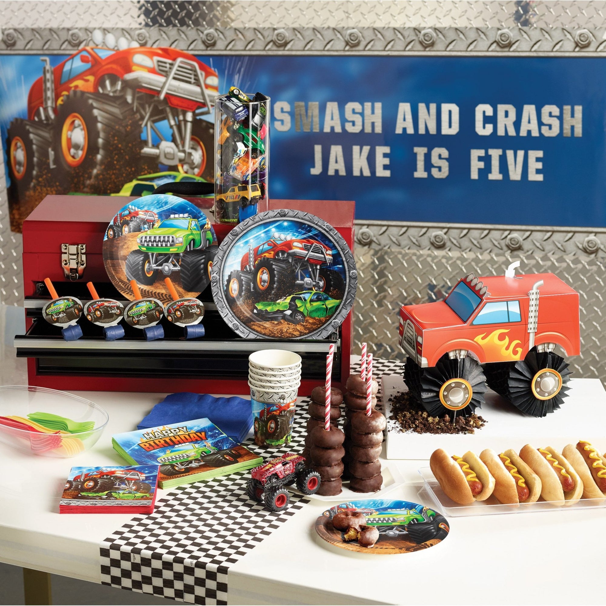 Monster Truck Themed Party Napkins - Stesha Party