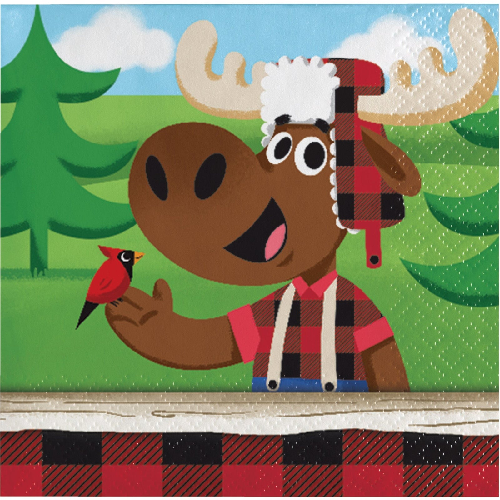 Moose Themed Party Beverage Napkins - Stesha Party