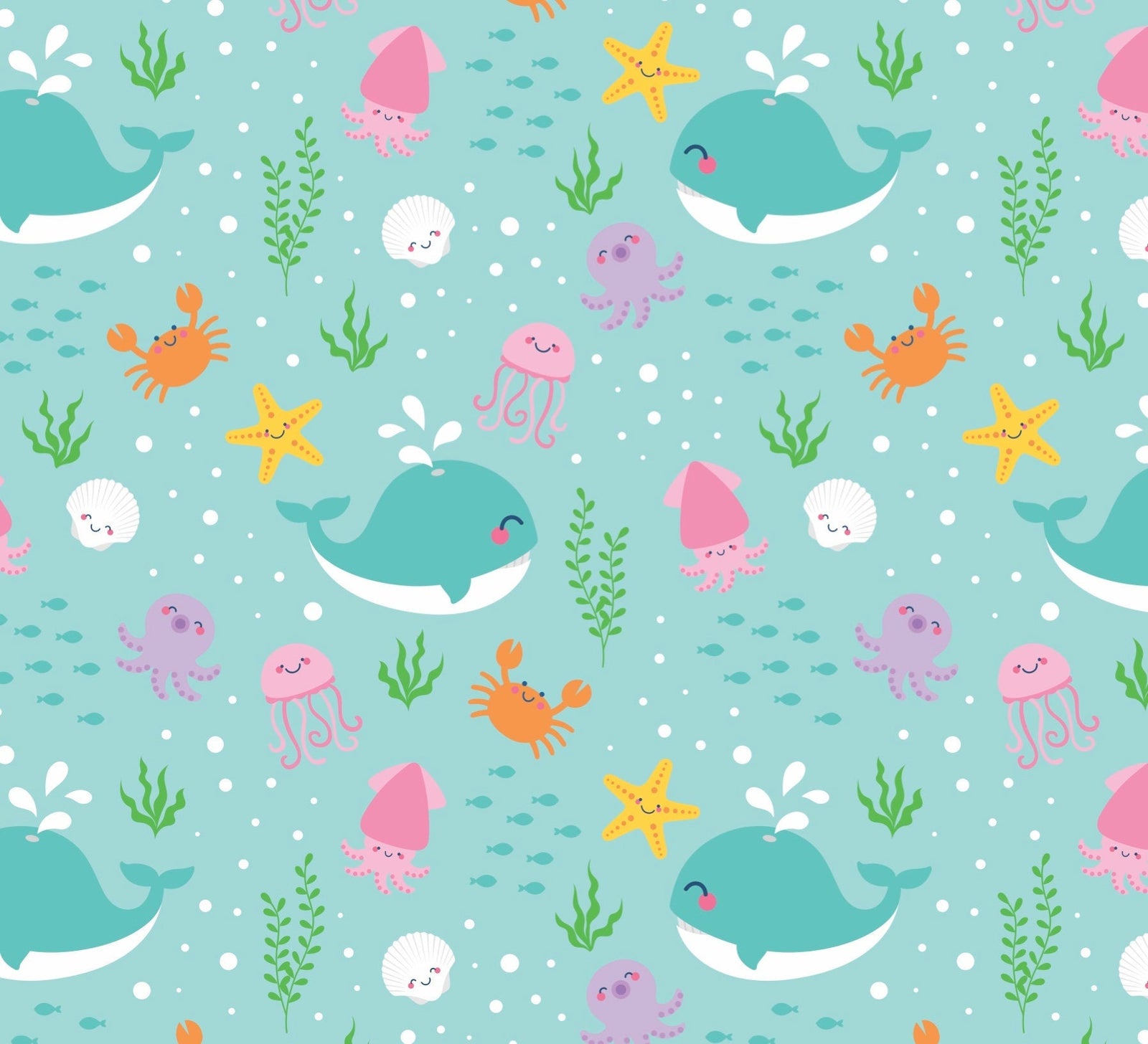 Ocean Whale Gift Wrap - Stesha Party