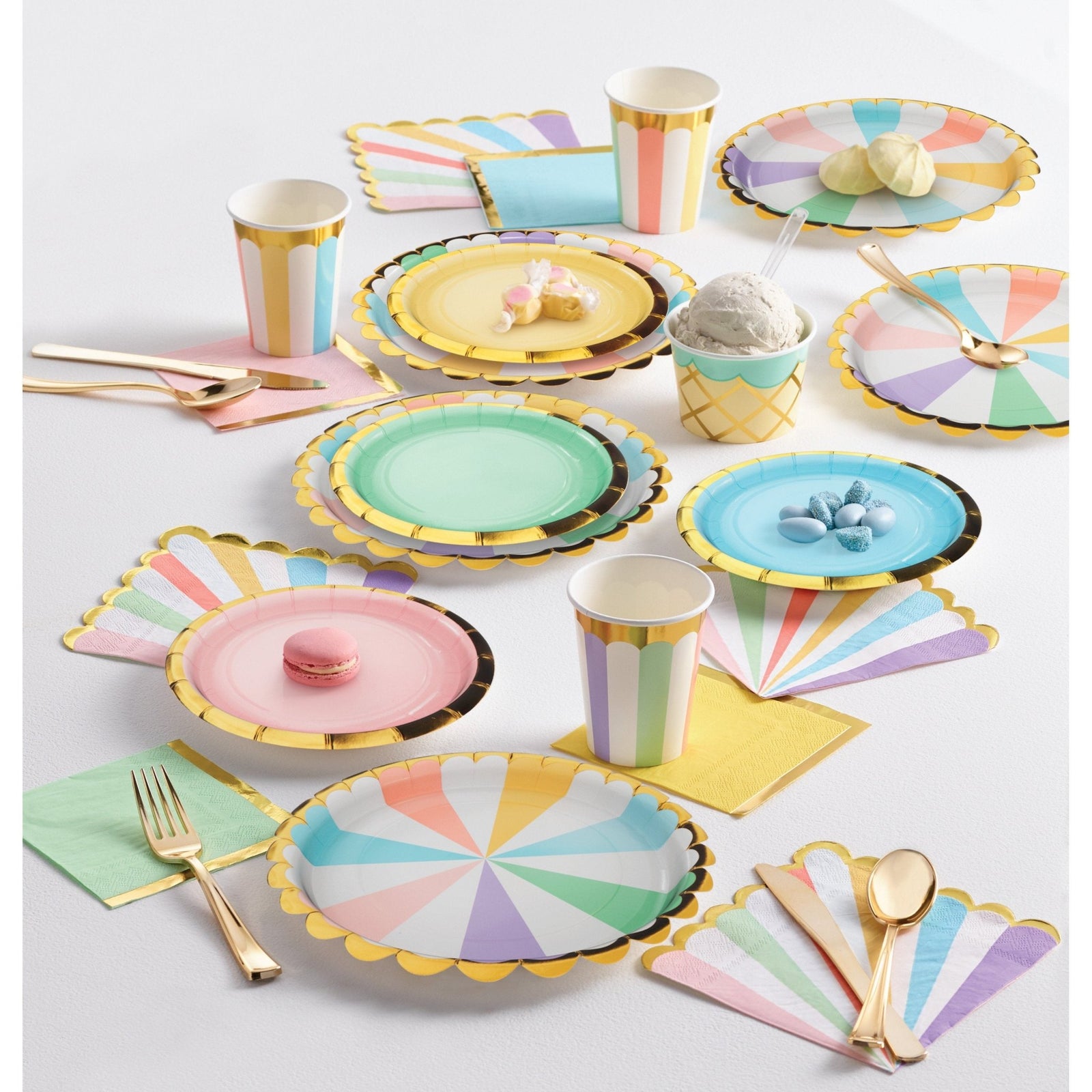 Pastel Party Gold Foil Napkins - Stesha Party