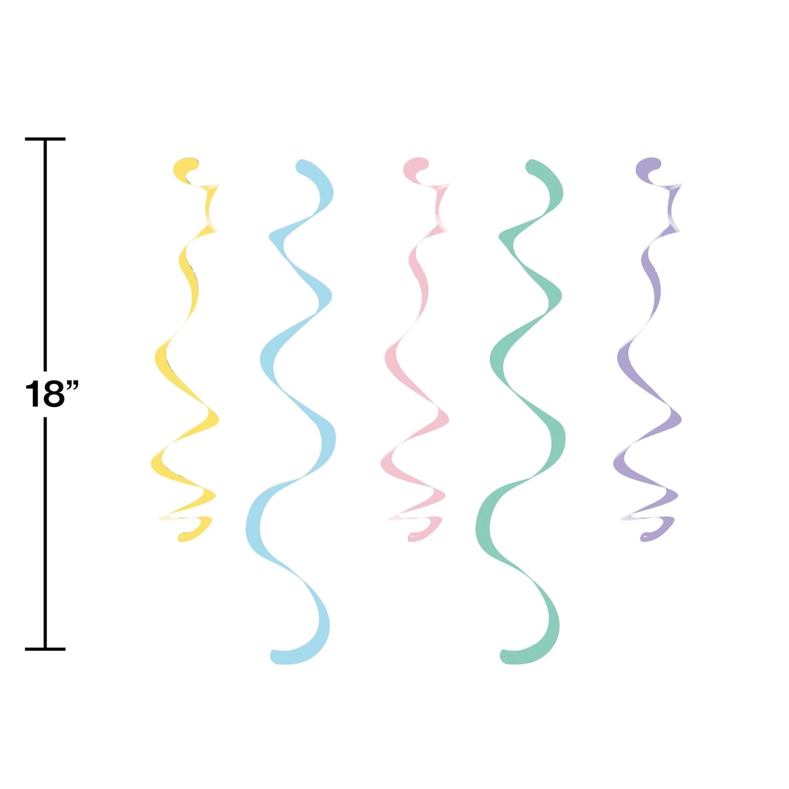 Pastel Rainbow Hanging Swirl Decorations - Stesha Party