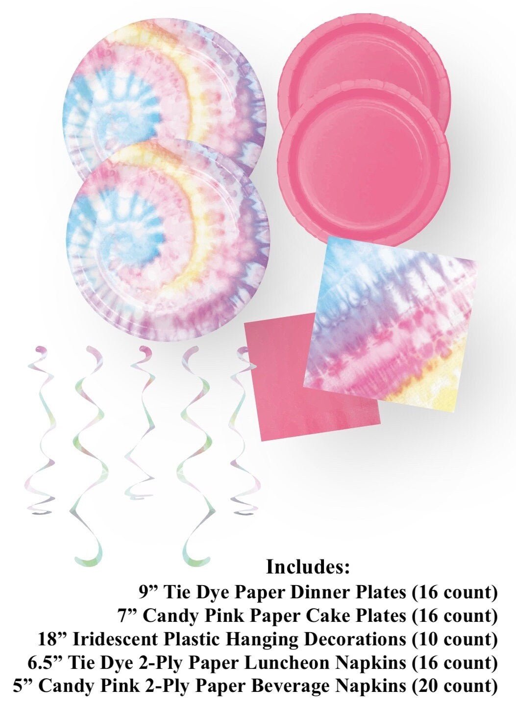 Pastel Tie Dye Party Pack - Stesha Party