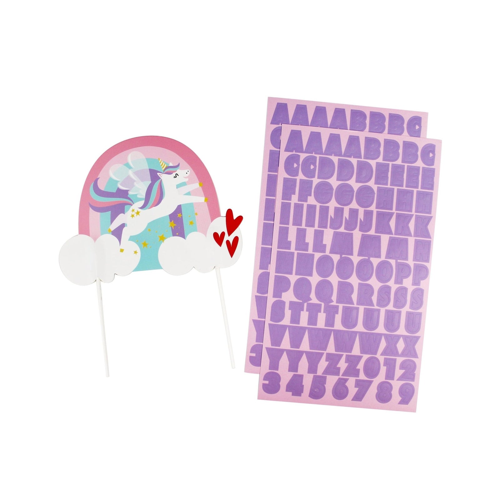 Personalized Unicorn Cake Topper - Stesha Party