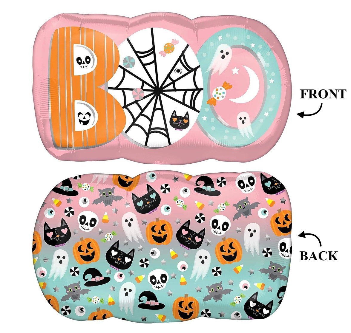 Pink Boo Halloween Party Balloon - Stesha Party