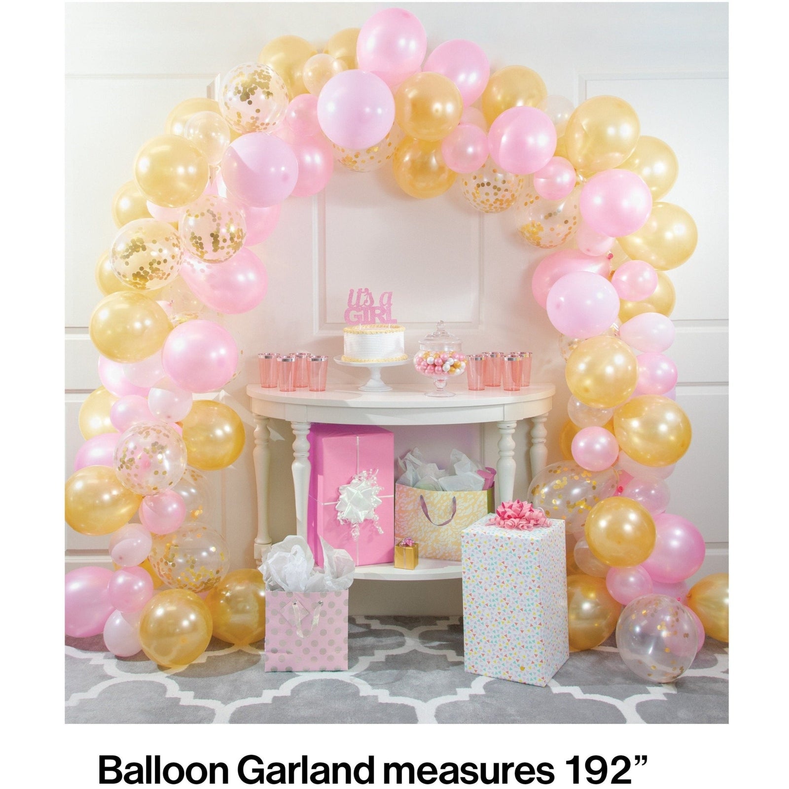Pink & Gold Balloon Arch Kit - Stesha Party