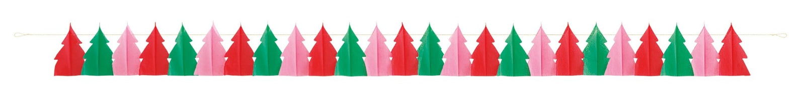 Pink, Red & Green Christmas Tree Banner - Stesha Party