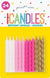 Pink, White & Gold Spiral Cake Candles 24ct - Stesha Party