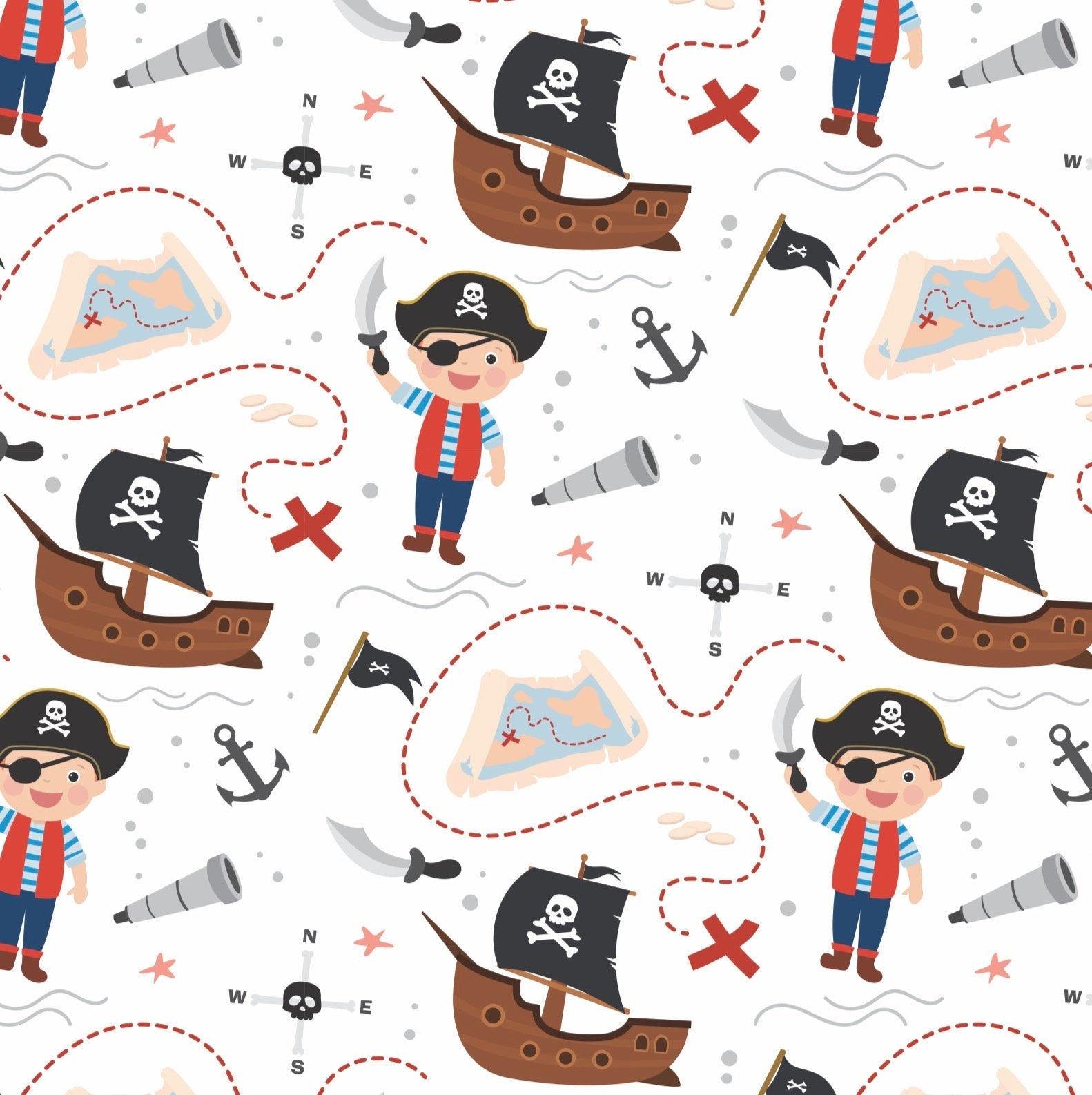 Pirate Gift Wrap - Stesha Party