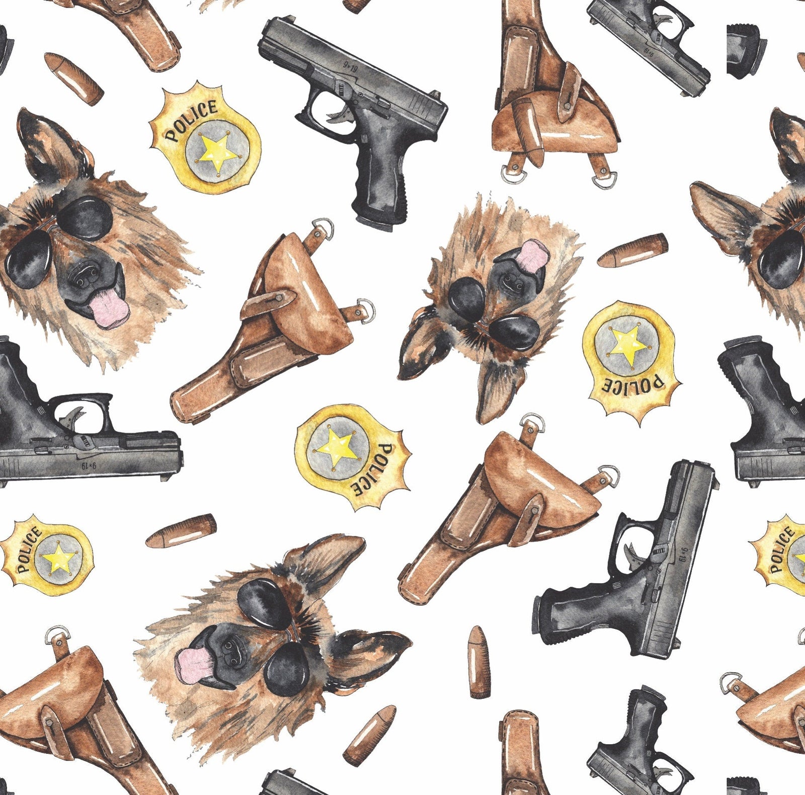 Police Dog Gift Wrap - Stesha Party