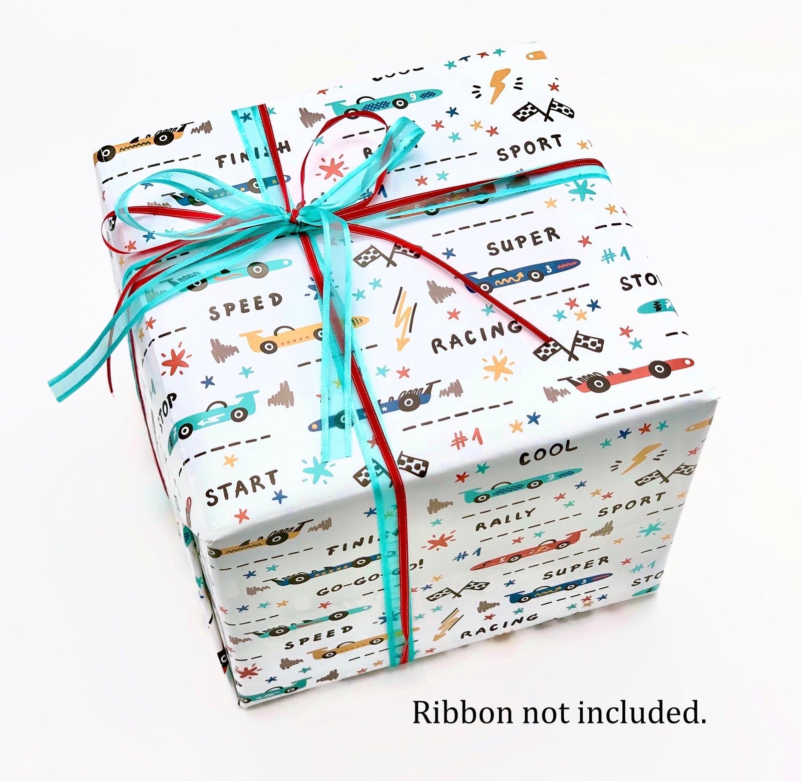 Race Car Gift Wrap - Stesha Party