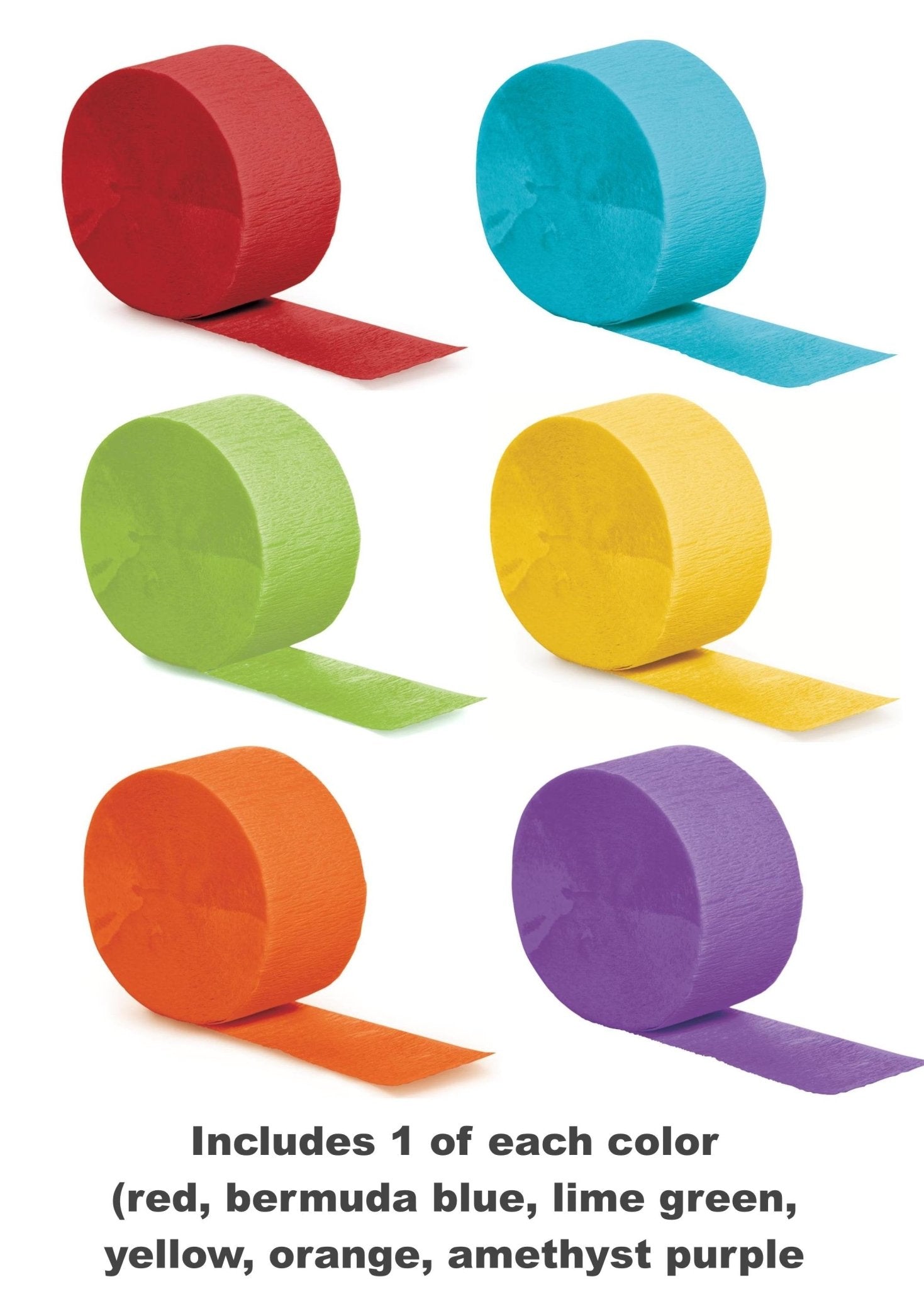 Rainbow Party Assorted Color Streamers - Stesha Party