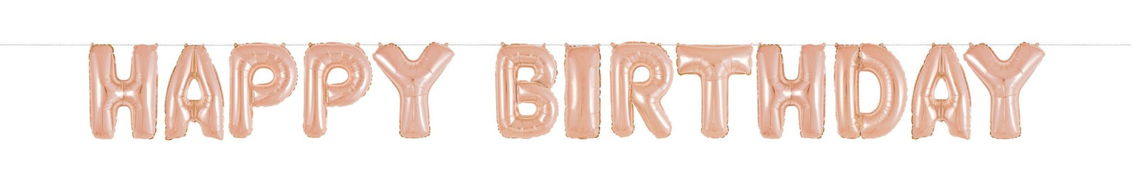 Rose Gold "Happy Birthday" Balloon Banner Kit - Stesha Party