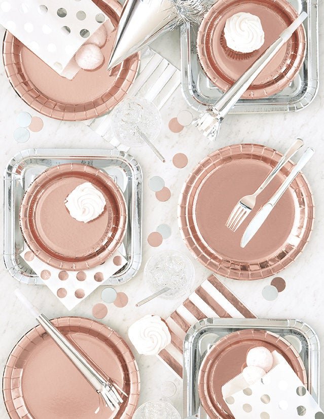 Rose Gold Polkadot Napkins - Stesha Party