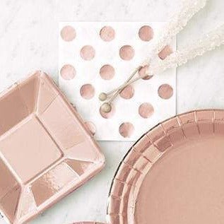 Rose Gold Polkadot Napkins - Stesha Party