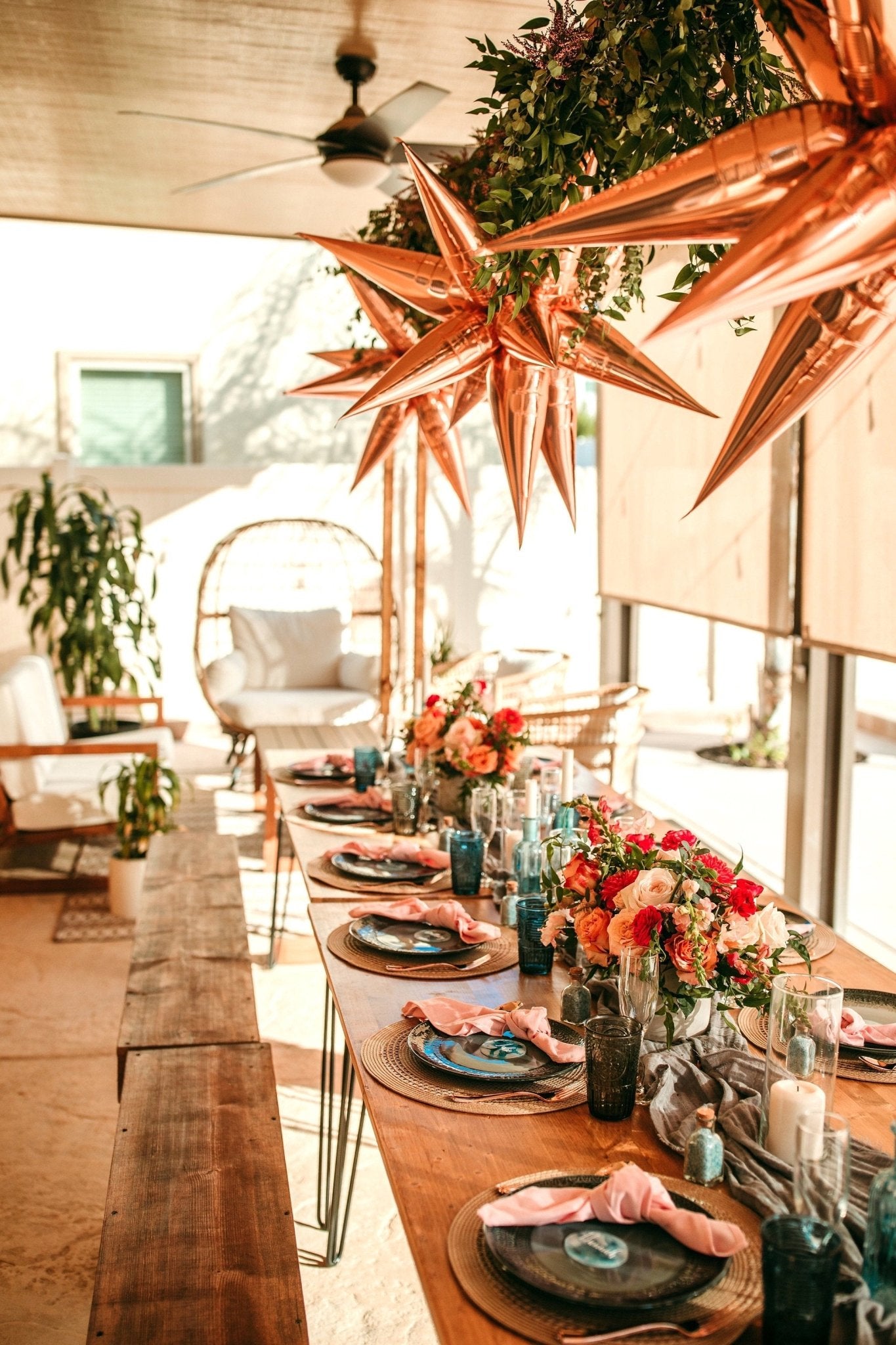 Rose Gold Starburst Balloon - Stesha Party