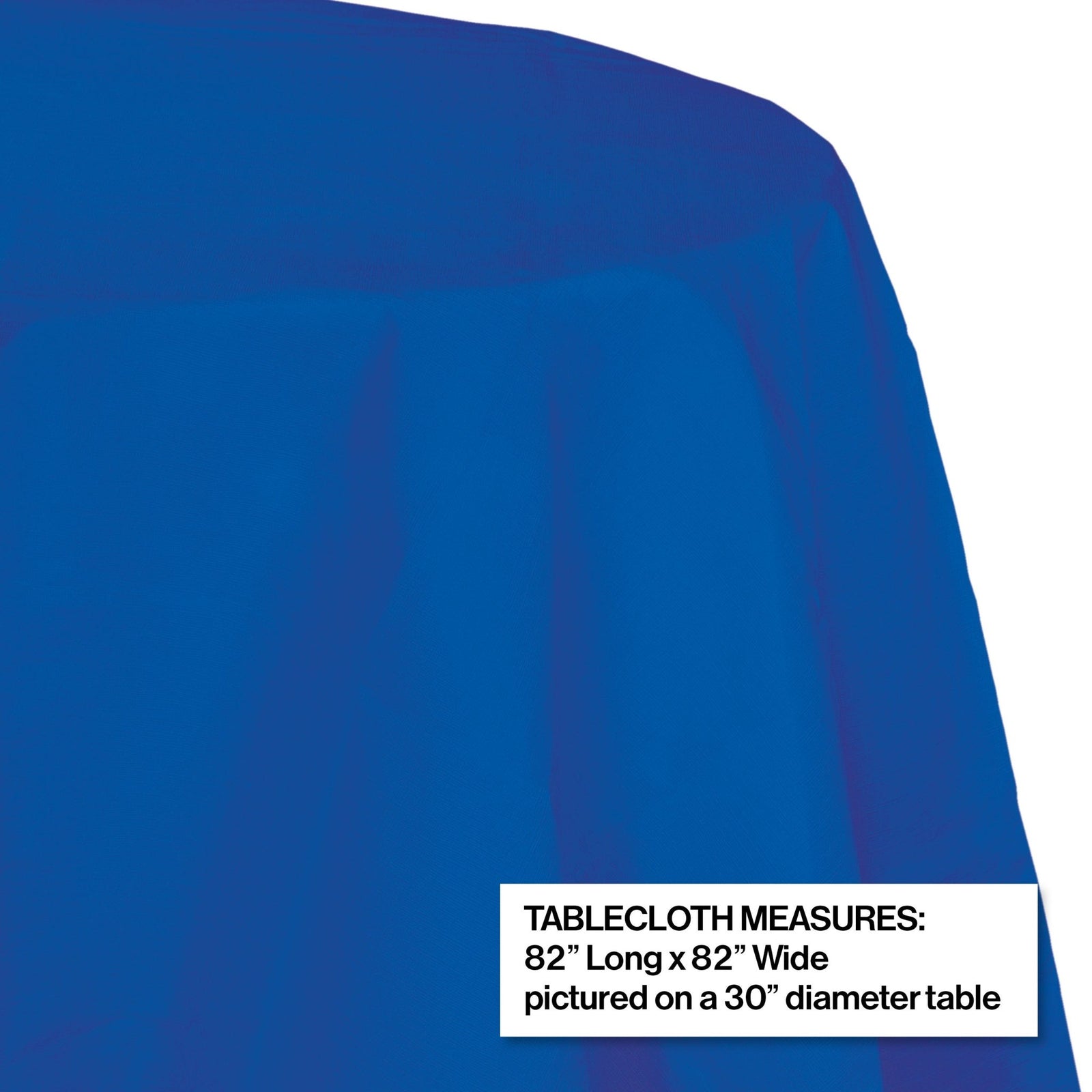 Royal Blue Round Tablecloth - Stesha Party