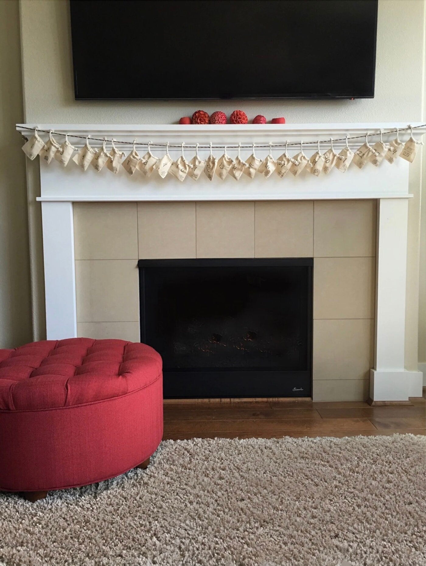 Rustic Fireplace Advent Calendar - Stesha Party