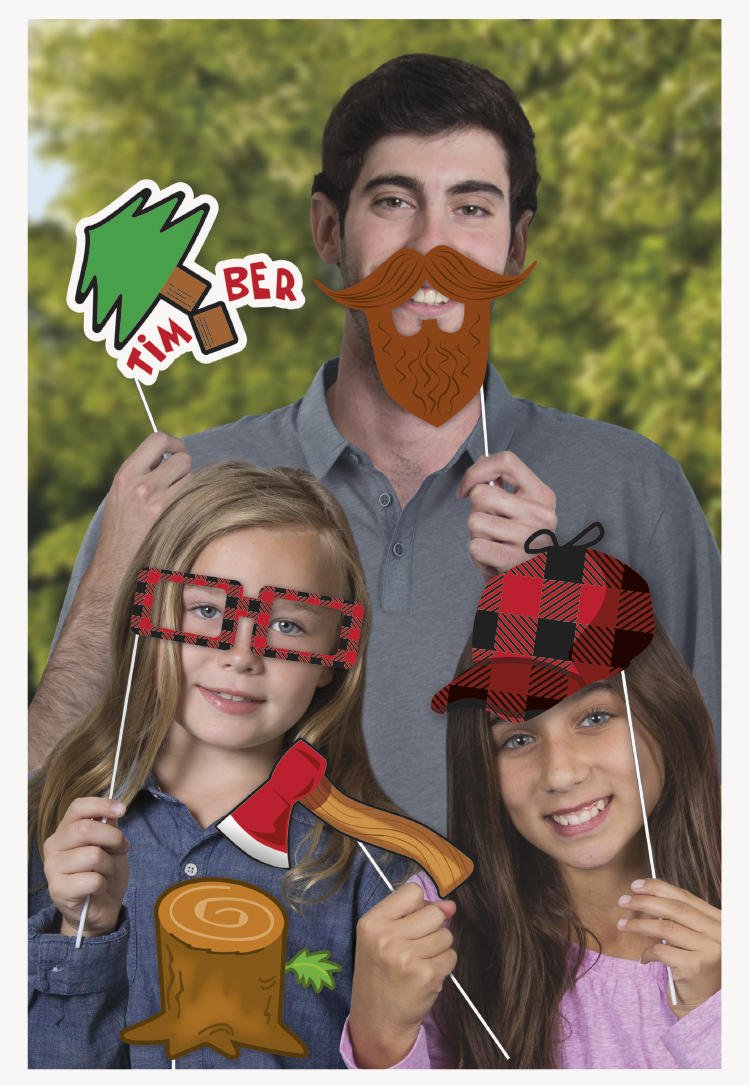 Set of 10 Lumberjack Party Props - Stesha Party