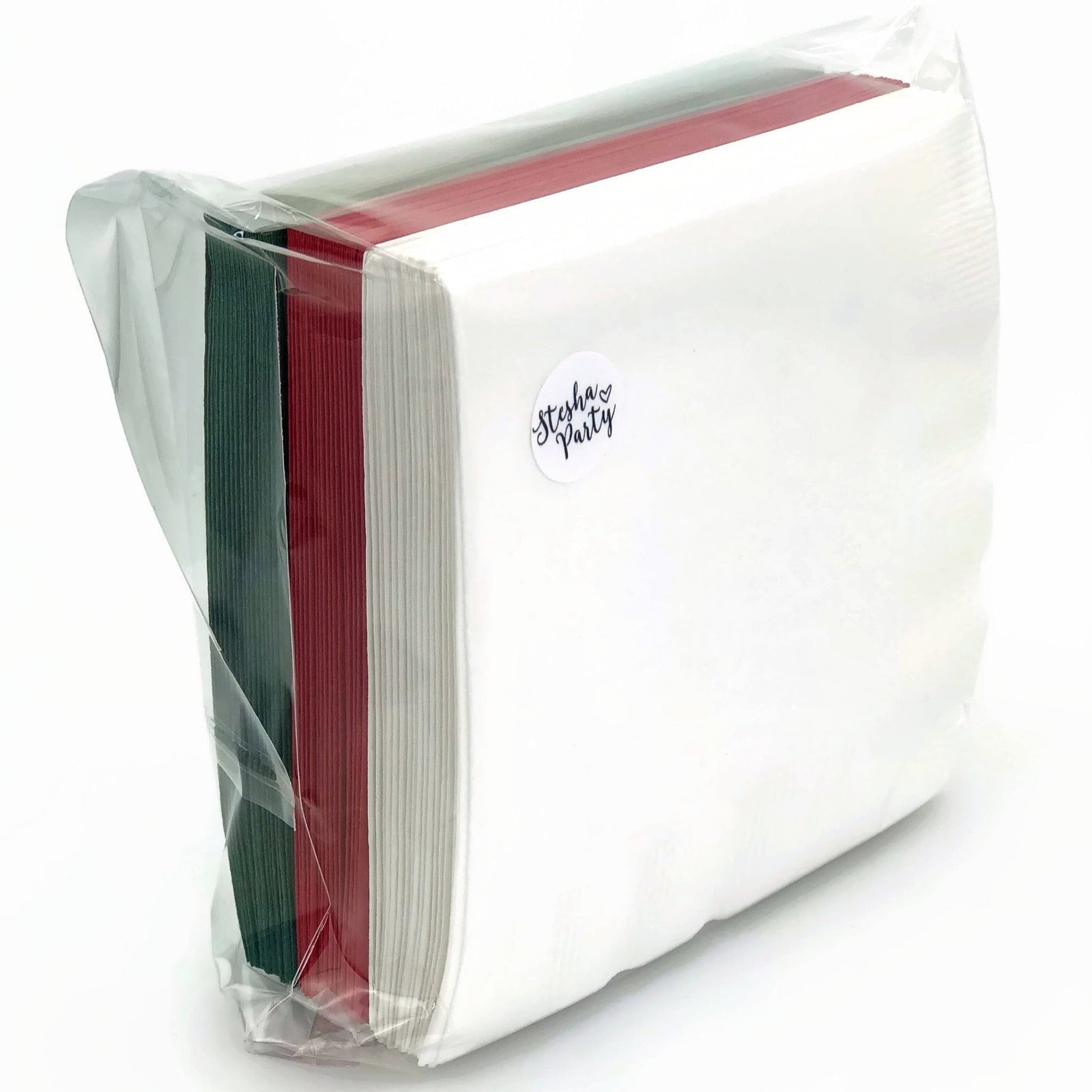 Set of 50 Holiday Colored Beverage Napkins - Stesha Party