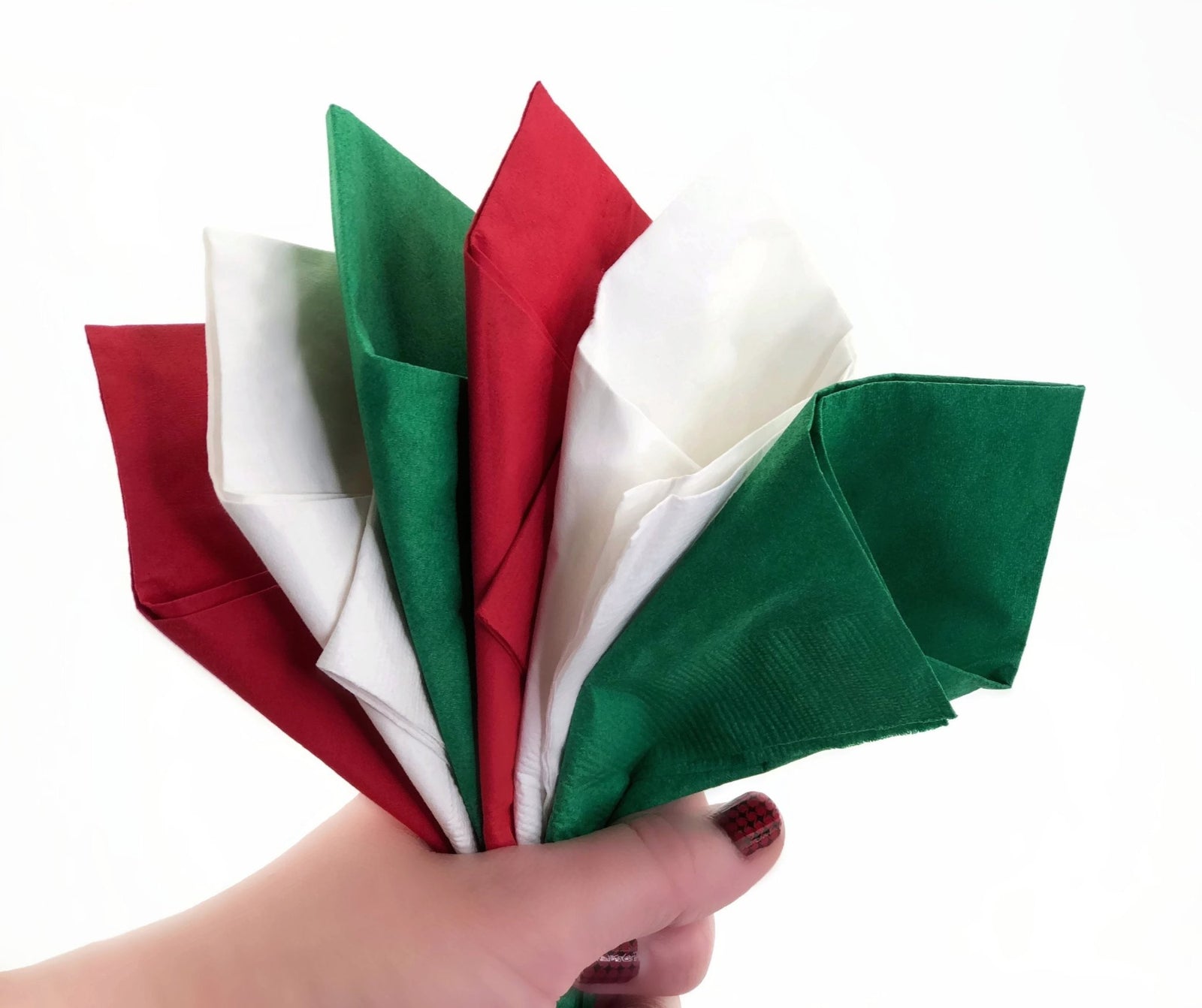 Set of 50 Holiday Colored Beverage Napkins - Stesha Party