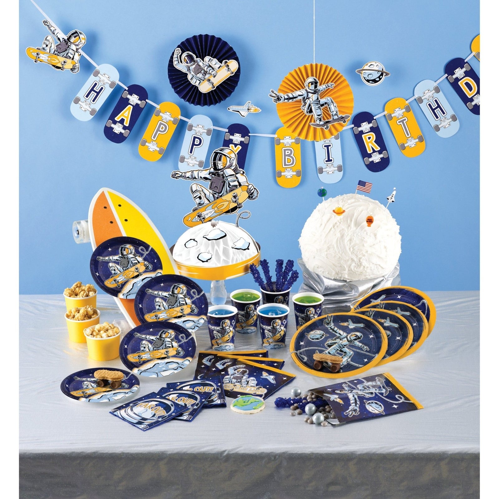 Skateboarding Astronauts Hanging Decorations - Stesha Party