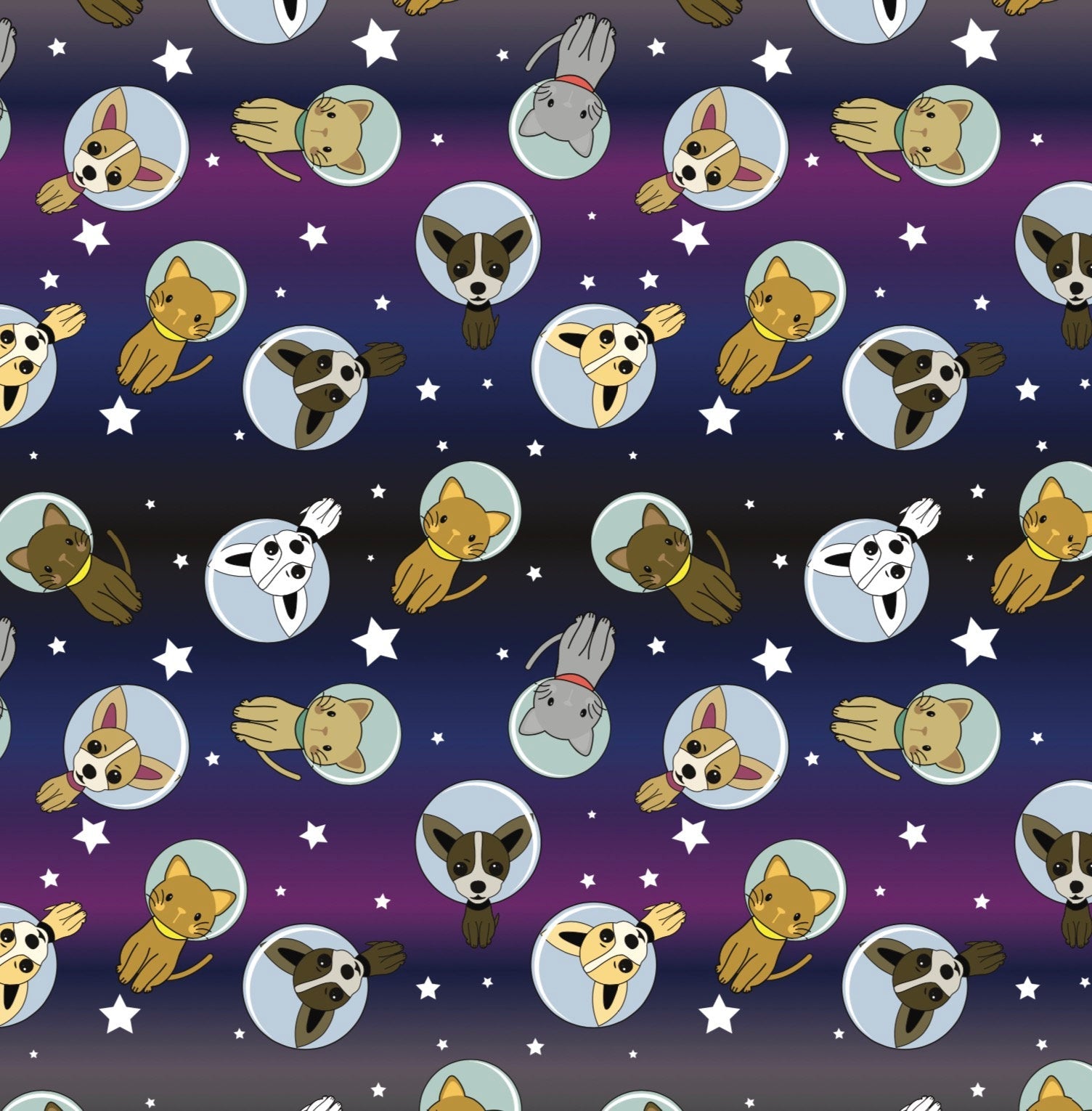 Space Animals Gift Wrap - Stesha Party