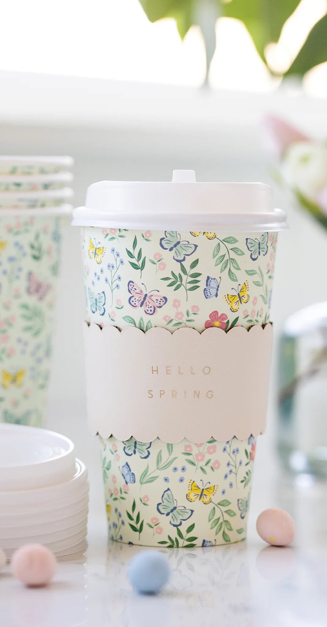 Spring Floral Paper Cups - Stesha Party