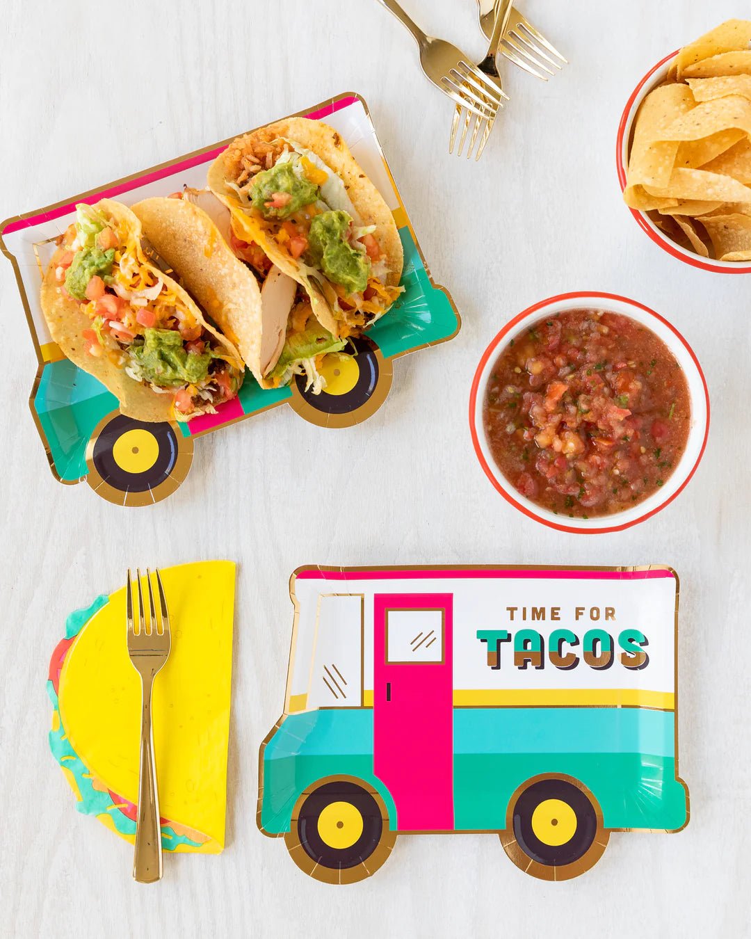 Taco Shaped Party Napkins 24ct - Stesha Party