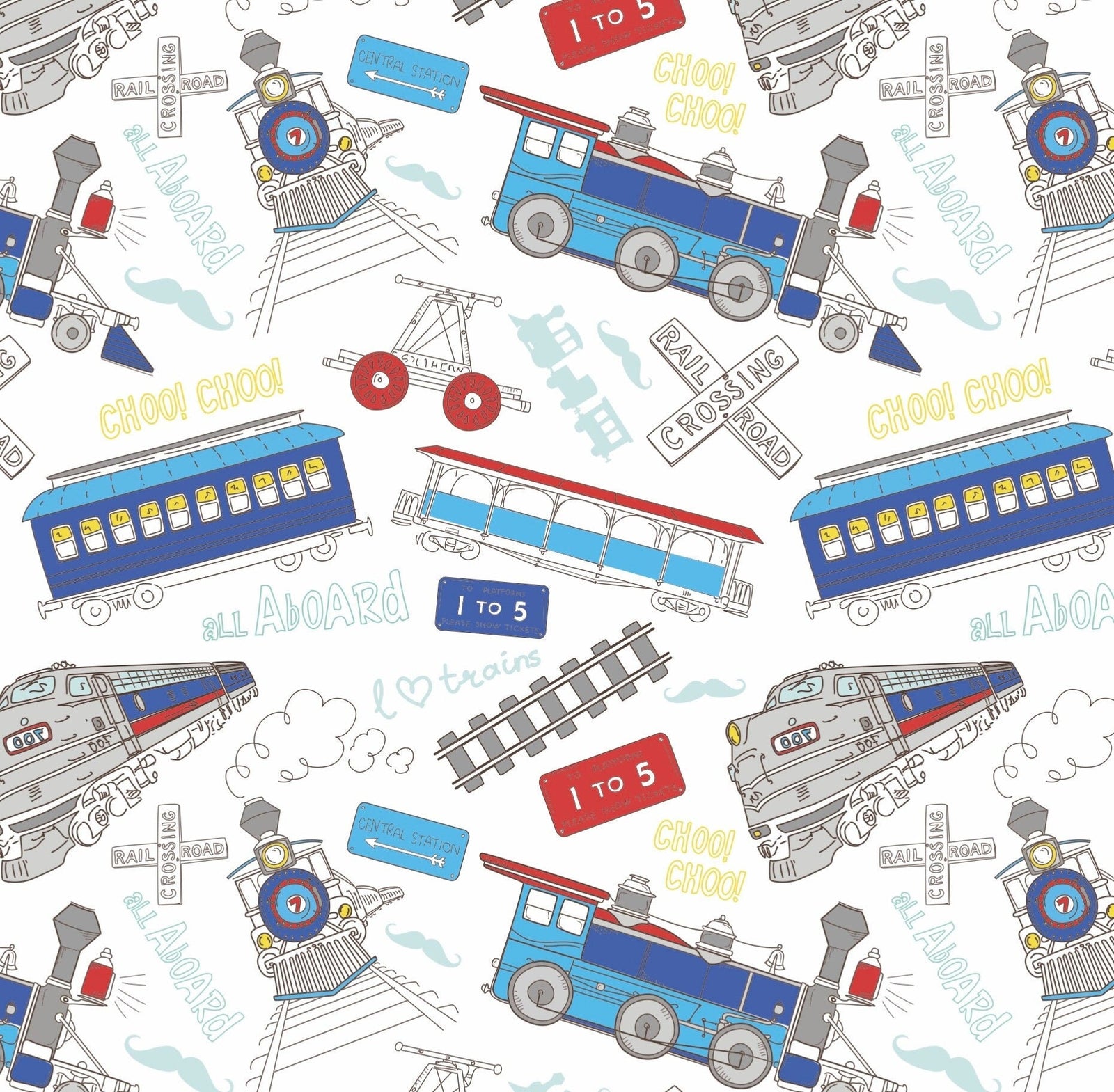 Train Wrapping Paper - Stesha Party